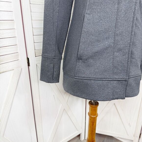 Athleta Reflection Full Zip Knit Mid Weight Tunic Jacket Dark Grey XS - Picture 7 of 13